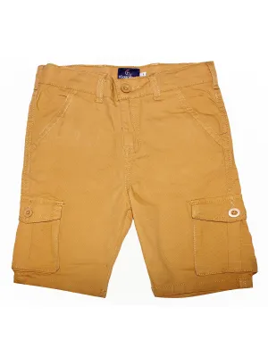 Boys Cotton Twill Knee Length Cargo Shorts