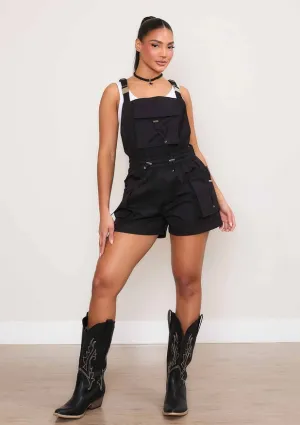 Nylon Dungaree Cargo Shorts